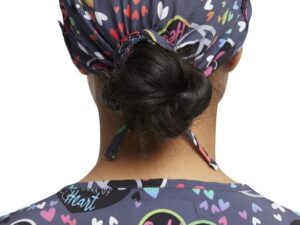 Cherokee Unisex Work at heart Printed Scrub Hat/Cap-CK513-WOHT - Image 2