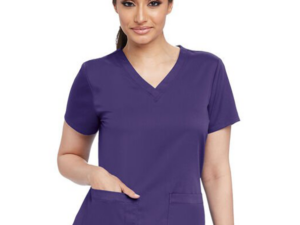 Grey's Anatomy by Barco V-Neck Shirred Back Solid Scrub Set - 71166 4232 - Image 5