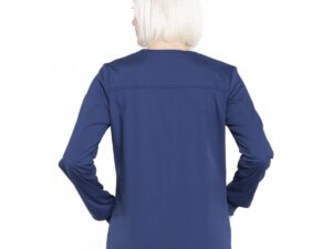 Cherokee Professionals Women's Long sleeves Snap Front Solid Scrub top and Pull On Cargo Scrub Pant-WW340 WW170 - Image 2