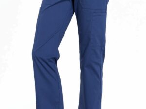 Cherokee Professionals Women's Long sleeves Snap Front Solid Scrub top and Pull On Cargo Scrub Pant-WW340 WW170 - Image 6