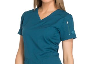 Dickies Dynamix Women's V-Neck Solid Scrub Top and Drawstring Cargo Scrub Pant-DK730 DK130 - Image 3