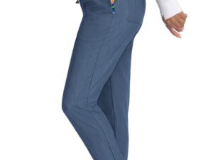 koi French Bull Lulu Women's Print Scrub Top (Meditoons) with Shanelle Women's Jogger Scrub Pants-F100PR-MDN F700 - Image 4