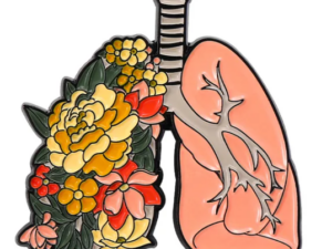 Heart Chest Enamel Lapel Pins - Image 1